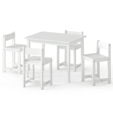 5-Piece Kids Table and Chairs Set Solid Rubber Wood Toddler Activity Table
