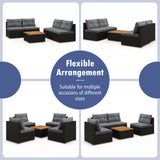 5 Piece Outdoor Furniture Set with Solid Tabletop and Soft Cushions