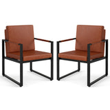 5 Pieces Living Room Set with 2 Accent Chairs and 2 Coffee Tables