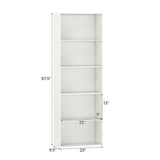 5-Shelf Storage Bookcase Modern Multi-Functional Display Cabinet Furniture