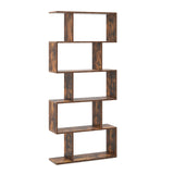 5-Tier Bookshelf with Anti-Toppling Device for Living Room Home Office