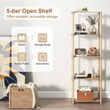 5-Tier/4-Tier Bookshelf with Open Shelves for Home Office and Bathroom-5/Bathroom-4