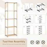 5-Tier/4-Tier Bookshelf with Open Shelves for Home Office and Bathroom-5/Bathroom-4