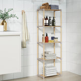 5-Tier/4-Tier Bookshelf with Open Shelves for Home Office and Bathroom-5/Bathroom-4