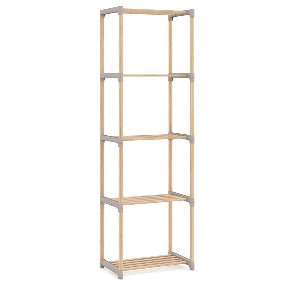5-Tier/4-Tier Bookshelf with Open Shelves for Home Office and Bathroom-5/Bathroom-4