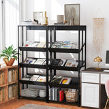 5-Tier Bookshelf with Adjustable and Tiltable Shelves