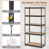 5-Tier Garage Shelving Unit 2200 LBS Metal Storage Shelves Adjustable Utility Rack-Set of 2