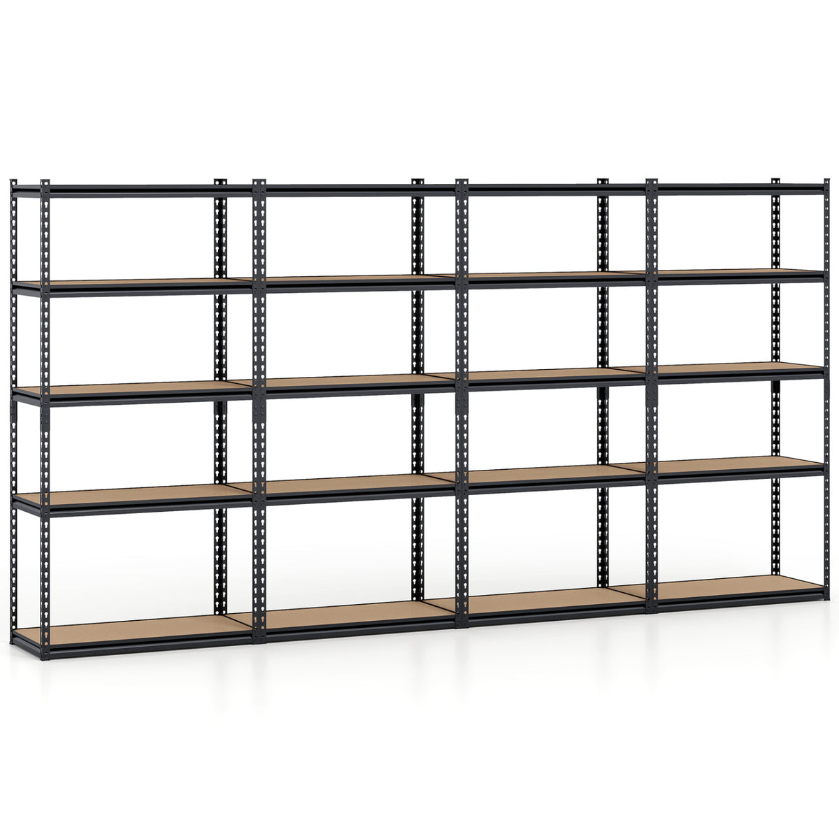 5-Tier Garage Shelving Unit 2200 LBS Metal Storage Shelves Adjustable Utility Rack-Set of 2