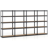 5-Tier Garage Shelving Unit 2200 LBS Metal Storage Shelves Adjustable Utility Rack-Set of 2