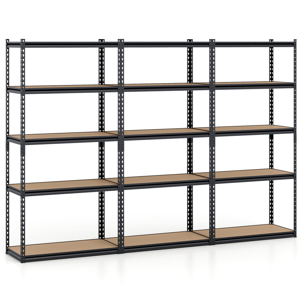 5-Tier Garage Shelving Unit 2200 LBS Metal Storage Shelves Adjustable Utility Rack-Set of 2