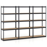 5-Tier Garage Shelving Unit 2200 LBS Metal Storage Shelves Adjustable Utility Rack-Set of 2