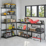 5-Tier Heavy-Duty Metal Shelving Unit with Adjustable Wire Rack Set of 1/2/3/4