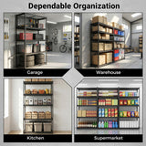 5-Tier Heavy-Duty Metal Shelving Unit with Adjustable Wire Rack Set of 1/2/3/4