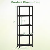 4-Tier/5-Tier/3-Tier Heavy-Duty Plastic Storage Shelves Freestanding Garage Shelving Unit