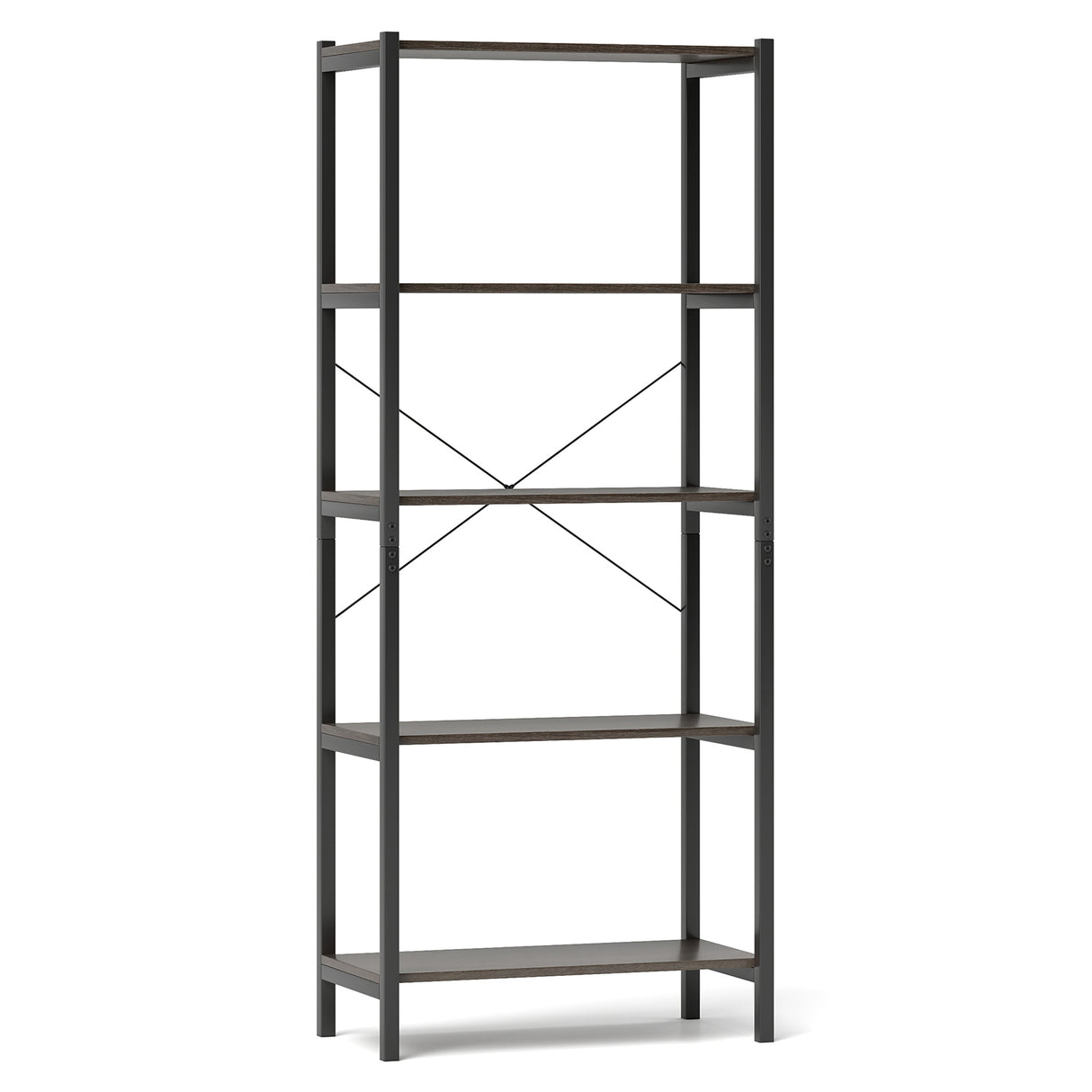 Multipurpose Open Bookcase Industrial Rack Wide Standing Storage Shelf