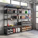 5-Tier Metal Shelving Unit 2000 lbs Capacity with Adjustable Wire Racks Set of 1/2/3/4