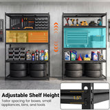 5-Tier Metal Shelving Unit 2000 lbs Capacity with Adjustable Wire Racks Set of 1/2/3/4