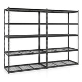 5-Tier Metal Shelving Unit 2000 lbs Capacity with Adjustable Wire Racks Set of 1/2/3/4