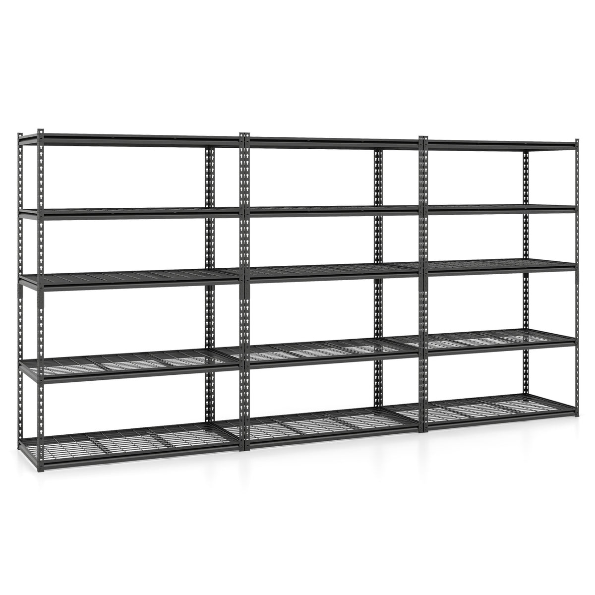 5-Tier Metal Shelving Unit 2000 lbs Capacity with Adjustable Wire Racks Set of 1/2/3/4
