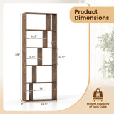 5-Tier Modern Bookshelf with Open Back and 2 Anti-Tipping Kits