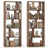 5-Tier Modern Bookshelf with Open Back and 2 Anti-Tipping Kits
