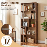 5-Tier Modern Bookshelf with Open Back and 2 Anti-Tipping Kits
