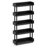 5-Tier Open Bookcase with Industrial Storage Unit