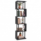 5-Tier S-Shaped Bookshelf w//with Open Cubes &/and Anti-toppling Kits for Living Room