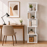 5-Tier S-Shaped Bookshelf w//with Open Cubes &/and Anti-toppling Kits for Living Room