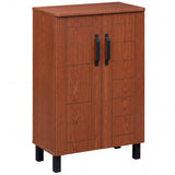 5-Tier Shoe Storage Cabinet Freestanding Wooden Shoe Rack Organizer