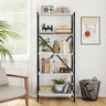 5-Tier Tall Bookshelf Industrial Bookcase with Heavy-Duty Metal Frame Modern Storage