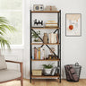 5-Tier Tall Bookshelf Industrial Bookcase with Heavy-Duty Metal Frame Modern Storage