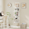 5-Tier Wall Mounted Shelf Unit with Wood Grain