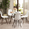 5 Pieces Table Set With Solid Wood Leg For Dining Room
