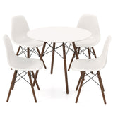 5 Pieces Table Set With Solid Wood Leg For Dining Room