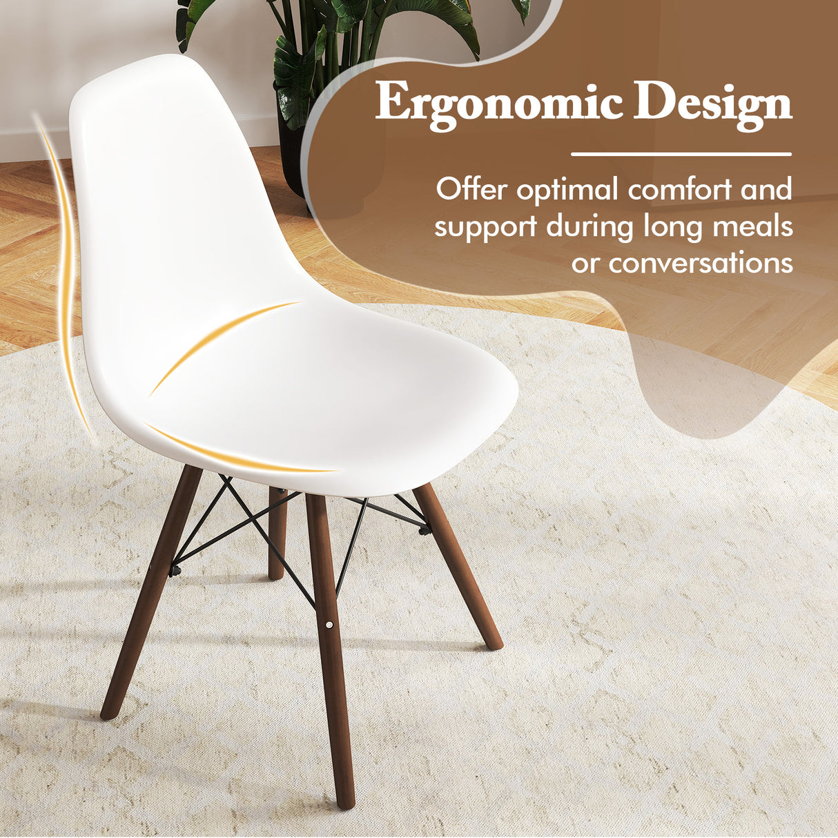 5 Pieces Table Set With Solid Wood Leg For Dining Room