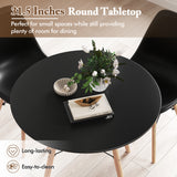 5 Pieces Table Set With Solid Wood Leg For Dining Room