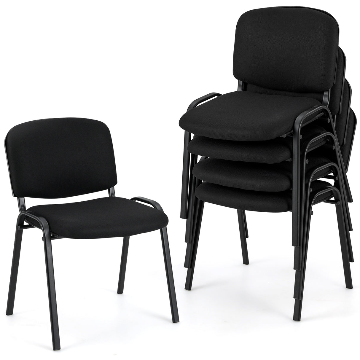 5 Pieces Elegant Conference Office Chair Set for Guest Reception