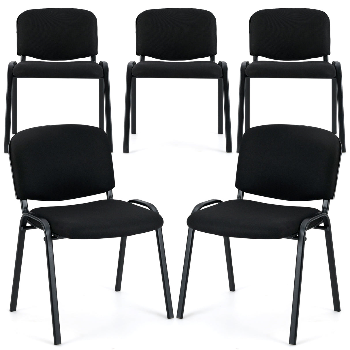 5 Pieces Elegant Conference Office Chair Set for Guest Reception