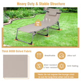 5-position Outdoor Folding Chaise Lounge Chair