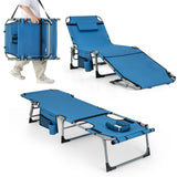 5-position Outdoor Folding Chaise Lounge Chair