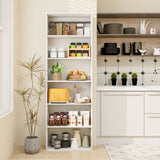 6-Tier Bookcase with 6 Open Shelves and Anti-Toppling Kits