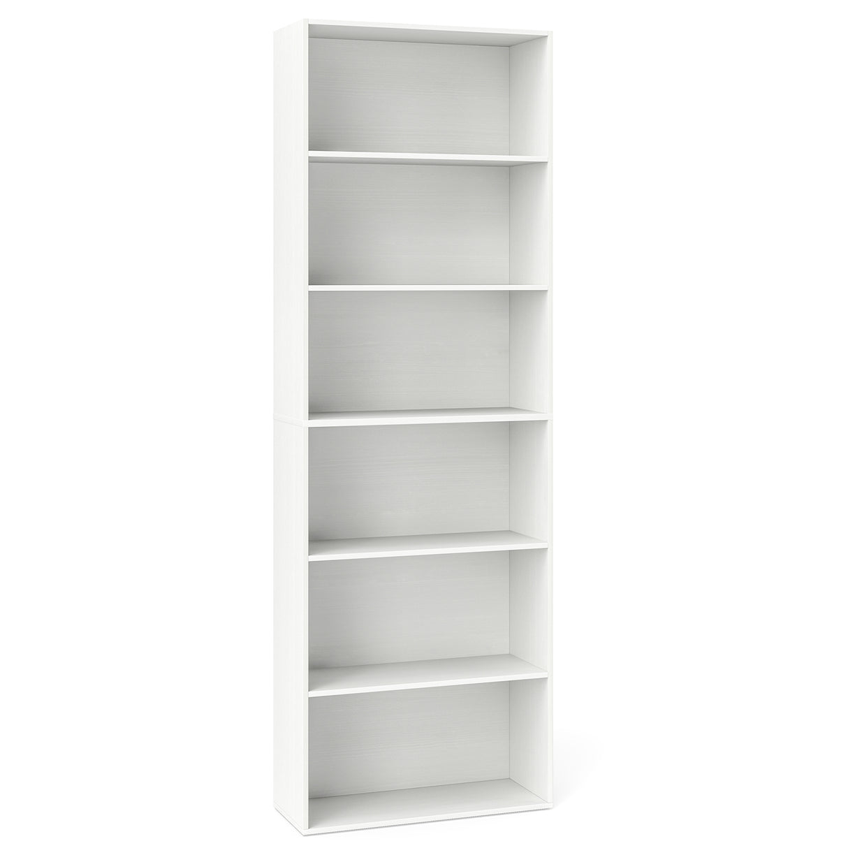 6-Tier Bookcase with 6 Open Shelves and Anti-Toppling Kits