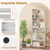 6-Tier Bookcase with 6 Open Shelves and Anti-Toppling Kits