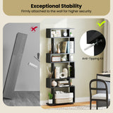 6-Tier Bookcase with Anti-Tipping Kit