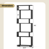 6-Tier Bookcase with Anti-Tipping Kit