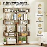 6-Tier Bookcase with Anti-Tipping Kit