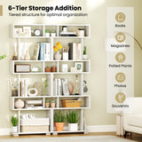 6-Tier Bookcase with Anti-Tipping Kit