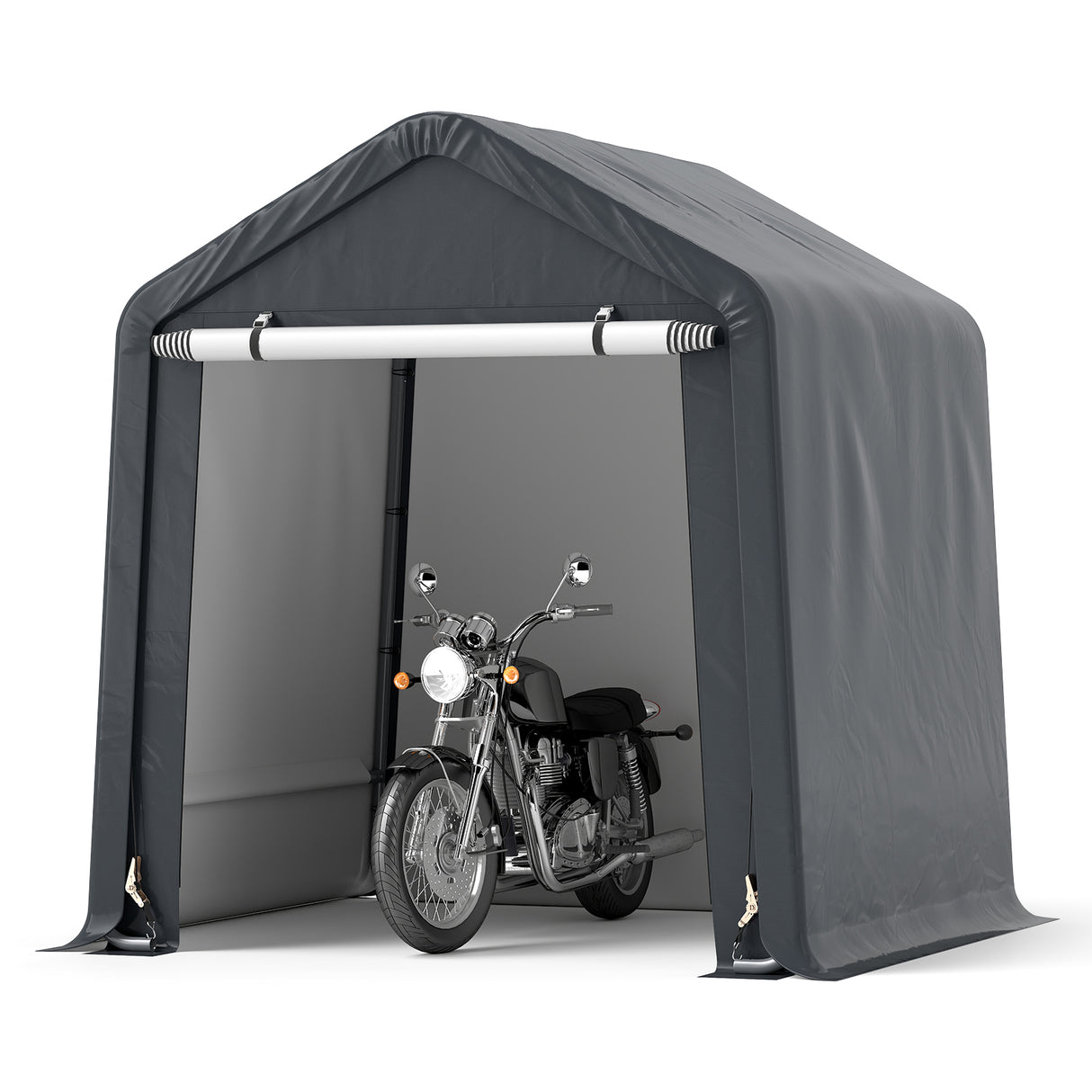 6 x 6.5/8 x 6.5 Feet Portable Motorcycle Outdoor Storage Shelter