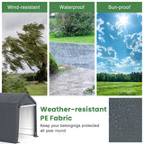 6 x 6.5/8 x 6.5 Feet Portable Motorcycle Outdoor Storage Shelter